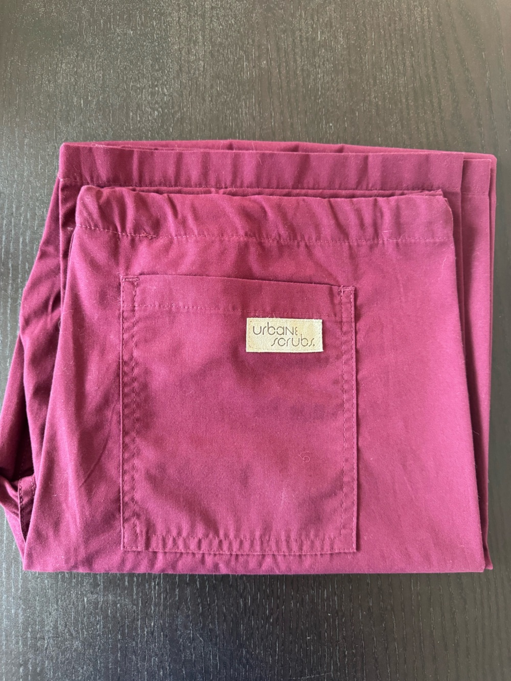 Urbane Burgundy Women’s Straight-Leg Scrub Pants- X-Small